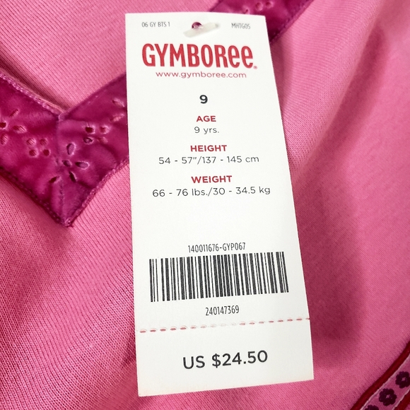 Vintage Gymboree Girls Top Size 9 Pink Short Sleeve - Picture 4 of 7